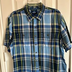 OLD NAVY PLAID SHIRT SIZE XL BLUE
